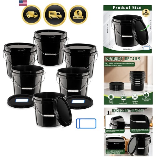 Pcs gallon black bucket - 2,